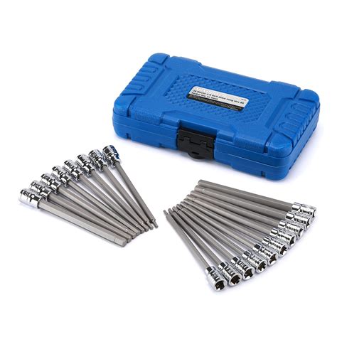 Limited Stock 14 Pc Extra Long Hex Bit Sockets Allen Wrench Mm+SAE