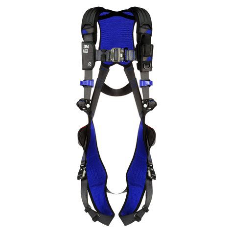50% Off Discount 3M DBI-SALA, ExoFit, 1110102 Fall Protection Full Body Harness, with Back D-Ring, Quick Connect Buckle Legs, 420 lb. Capacity, Large, Gray/Blue
