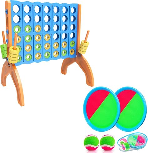 Best Promo Amazon Basics Giant 4-In-A-Row, 4-To-Score Premium Plastic Game Set
