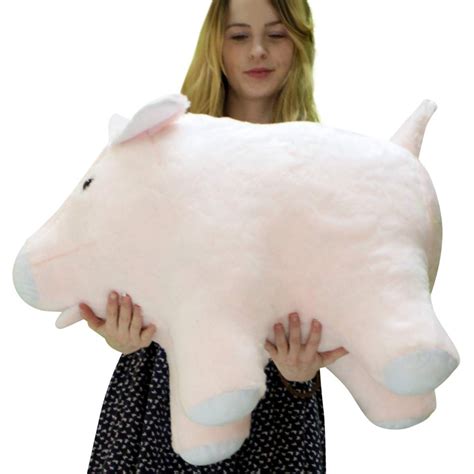 Product Deal American Made Giant Stuffed Pink Pig Jumbo 27 inches 69 cm Soft Made in The USA