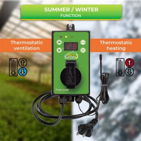 New Arrivals BioGreen TER2/US Thermo 2 Digital Greenhouse Thermostat with Summer/Winter Function 2 Years Warrenty