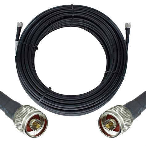 Bolton400 -LMR®400 Equivalent Coaxial Cable 100ft - Heavy Duty Ultra Low Loss Coax Cable 50ohm - N Male to N Male - 100 feet Black - for Home and Commercial Signal Booster Installations
