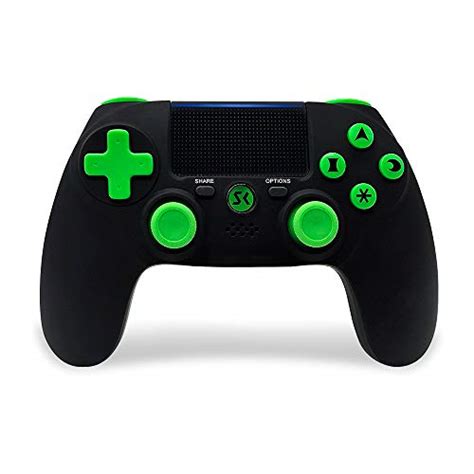 CHENGDAO Wireless Controller for PS4, Realistic Vibration High Performance Gaming Controller Compatible with Playstation 4 /Pro/Slim/PC with Audio Function, Mini LED Indicator - Black