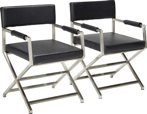Christopher Knight Home Vesper Leather Modern Arm Chairs, 2-Pcs Set, Black
