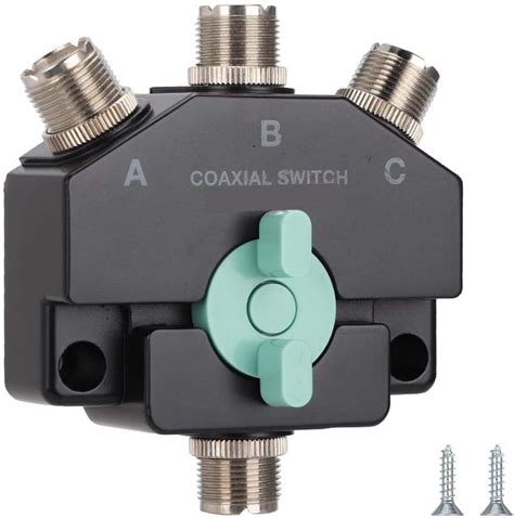 Ciglow Antenna Switcher, 1-Input -3-Outputs Multi-Functional Antenna Switcher Adapter Converter CB Radio Antenna Coax Switch.