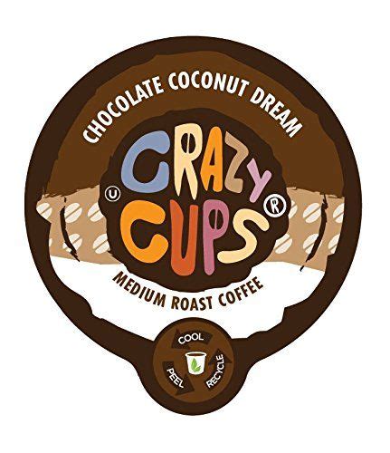 Top Rated Crazy Cups Flavored Coffee for Keurig K-Cup Machines, Coconut Caramel Hot or Iced Coffee, 80 Single Serve, Recyclable Pods