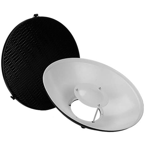 Fotodiox Pro Beauty Dish 16" Kit with Honeycomb Grid and Speedring for Elinchrom Monolights, Prolinca Strobe Light and more