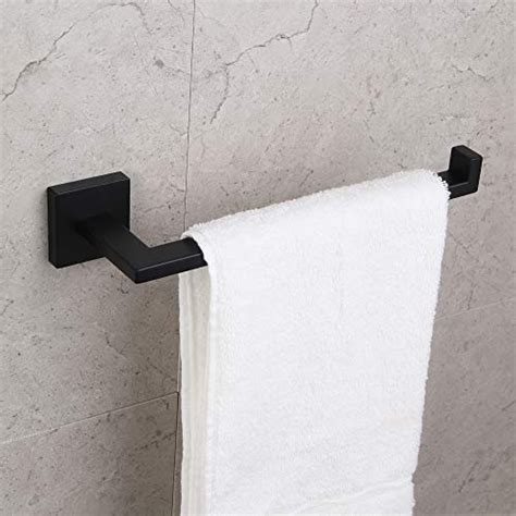 GERZ Bathroom Hardware Accessories Sets SUS304 Stainless Steel Bath Shower Set 2-Pieces(Toilet Paper Holder Towel Ring) Black Matte Finish Contemporary Style