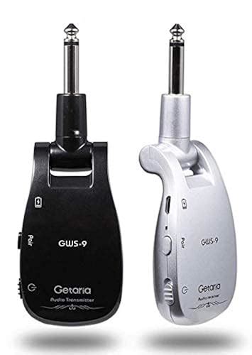 Getaria 2.4G Wireless Guitar System Transmitter & Receiver Built-in Rechargeable Lithium Battery 30M Transmission Range for Electric Guitar Bass