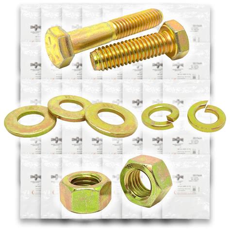 🛒 Crazy Deals Grade 8 Hex Cap Bolts Screws, Nuts, Flat Washers, Lock Washers Assortment Kit - 2011 Pieces!