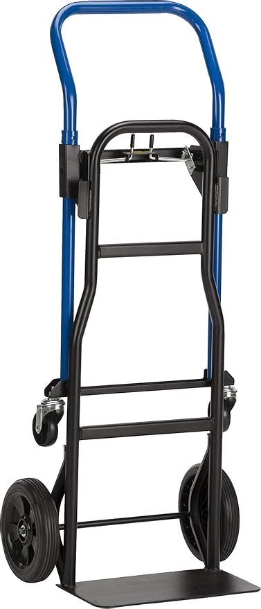 Harper Trucks JDC2223 3-1 Quick Change Convertible Hand Truck, 400 lb, Black Frame/Blue Handle