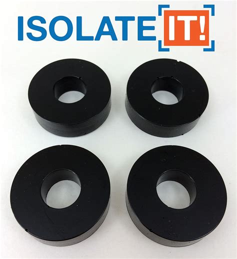 Isolate It: Sorbothane Vibration Isolation Washer 50 Duro (0.5" ID - 1.5" OD - 0.5" Thick) - 4 Pack