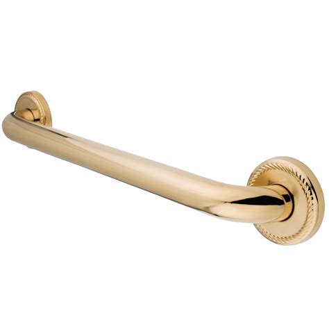 Limited Stock Kingston Brass DR814122 Designer Trimscape Laurel Decor 12-Inch Grab Bar with 1.25-Inch Outer Diameter, Polished Brass