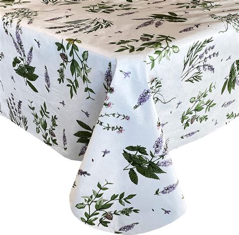 Newbridge Callisto Tropical Garden Floral Vinyl Flannel Backed Tablecloth - Exotic Summer Floral Indoor/Outdoor Barbecue, Patio, Picnic and Kitchen and Patio Tablecloth - 60” x 102” Oblong/Rectangle