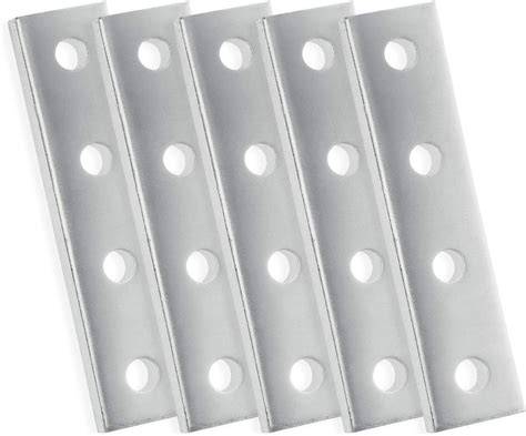 Best Seller OhLectric OL-39797 4 Hole Splice Plate - Strong & Sturdy Tie Plate with Zinc Electro-Plate Finish - Features 9/16” Diameter Holes & 13/16inch Center to Edge - Measures 1-5/8inch Wide & 1/4inch Thick