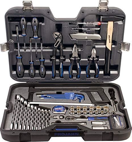 PROJAHN 3903801 Industrial Socket Set, Black, 3/8-Inch, Set of 76 Pieces