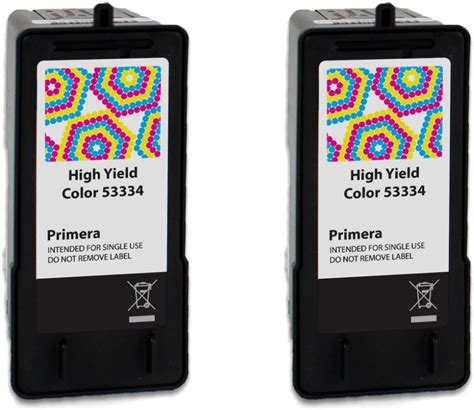 Primera 53334 High Yield Tri-Color Ink Cartridge 2-Pack