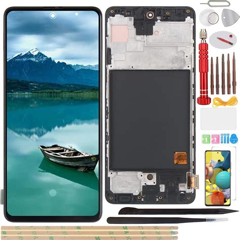 Best Cyber Monday 🔥 Replacement OLED for Samsung Galaxy A51 LCD A515F SM-A515F/DS A515F/DS A515F Display Touch Screen Digitizer for Samsung A515 Assemblywith Fingerprint Sensor(Not for A51 5G A516)