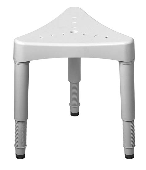 SP Ableware Corner Shower Seat - Molded Plastic, White (727120000)