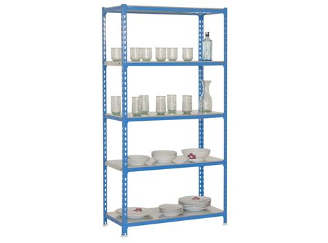 Simonrack 5/300 Simonclick Kit Plus Shelf, Blue/Galvanized