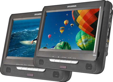 Sylvania 9-Inch Dual Screen Portable DVD Player with USB/SD Card Reader