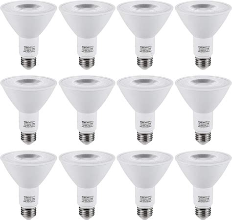 One-Day Sale: Up to 80% Off TORCHSTAR CRI90+ 12 Pack PAR30 LED Bulb Long Neck, Dimmable Spotlight Bulbs, 12W=75W, 3000K Warm White, UL & Energy Star Listed, 840LM, for Recessed Trim Lighting, Track Light
