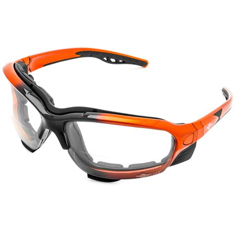 ToolFreak Agent Safety Glasses, Clear Wrapround Lens, U6 UV and Impact Rating to ANSI z87.1, Case, Cloth and Neck Cord