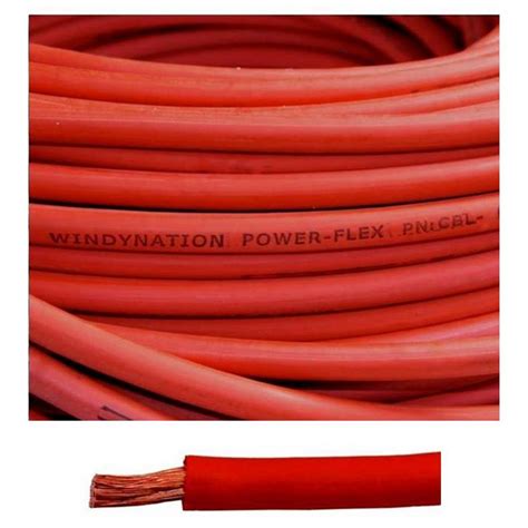 WINDYNATION 6 Gauge 6 AWG 50 Feet Black + 50 Feet Red Welding Battery Pure Copper Flexible Cable Wire - Car, Inverter, RV, Solar