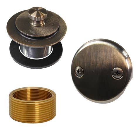 Westbrass Twist & Close Tub Trim Set with One-Hole Overflow Faceplate, Powder Coat White, D94-50