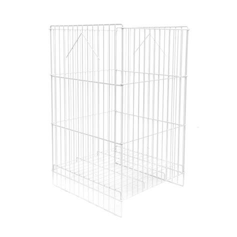 White Wire Dump Bin - 18" X 18" X 30"