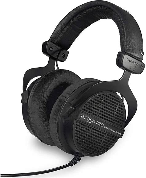 beyerdynamic DT 990 PRO Over-Ear Studio Monitor Headphones - Open-Back Stereo Construction, Wired (80 Ohm, Grey) (Renewed)