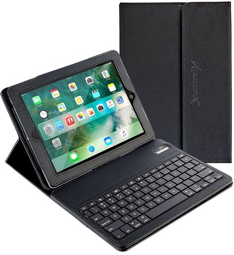 Best Seller iPad Case with Keyboard, Alpatronix KX150 Leather iPad Cover w/Detachable Wireless Bluetooth Keyboard Compatible with Apple iPad Pro (10.5 inch), iPad Air 3 (10.5 inch), iPad 7 (10.2-inch) - Black