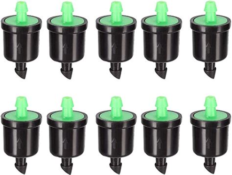 Best Deal 🛒 uxcell Pressure Compensating Dripper 8GPH 30L/H Emitter for Garden Lawn Drip Irrigation with Barbed Hose Connector Plastic Green 20pcs